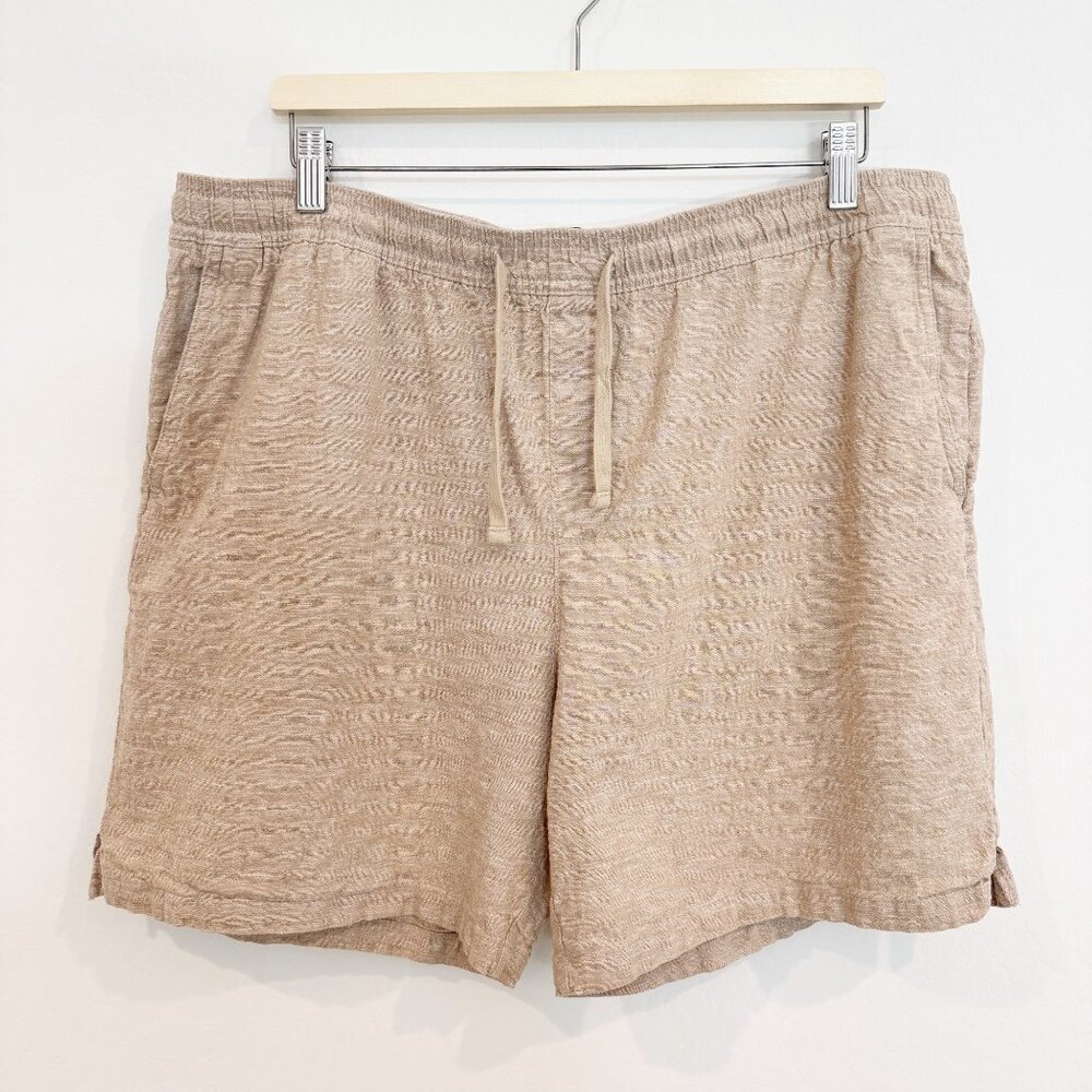 Gap Mens Linen Cotton Pull On Shorts‎ Tan Size XL